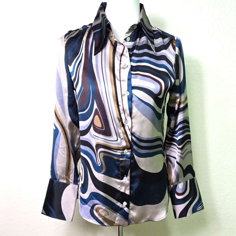 Zara Stylish Multicolor Button Down  Shirt